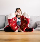 woman on sofa